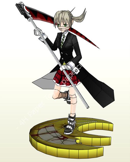 Mô hình giấy Soul Eater: Maka Albarn Paper Model - ảnh 2 - đồ chơi giấy thủ công PaperCraft VN