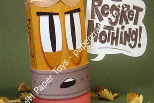 Mô hình giấy Stubby Pencil Papercraft - ảnh 2 - đồ chơi giấy thủ công PaperCraft VN