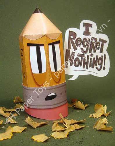 Mô hình giấy Stubby Pencil Papercraft - ảnh 2 - đồ chơi giấy thủ công PaperCraft VN