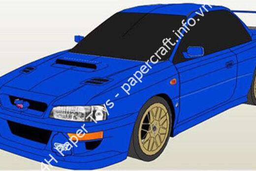 Mô hình giấy 1998 Subaru Impreza 22B STI Paper Model - đồ chơi giấy thủ công PaperCraft VN