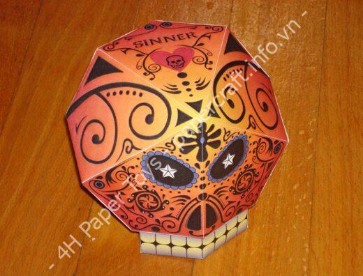 Mô hình giấy Hex the Skull – Dia de los Muertos Custom - đồ chơi giấy thủ công PaperCraft VN