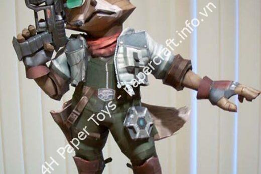 Mô hình giấy Super Smash Bros.: Fox McCloud Paper Model - ảnh 2 - đồ chơi giấy thủ công PaperCraft VN