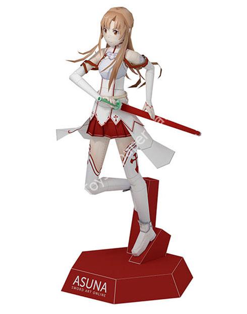 Mô hình giấy Sword Art Online: Asuna Paper Model - ảnh 2 - đồ chơi giấy thủ công PaperCraft VN