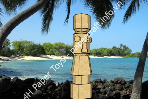 Mô hình giấy Tiny Tiki – Build your own unique Tiki Idol - đồ chơi giấy thủ công PaperCraft VN