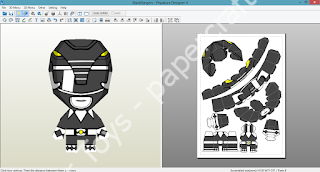 Mô hình giấy Black Ranger of Mighty Morphin Power Rangers PaperCraft Template - đồ chơi giấy thủ công PaperCraft VN
