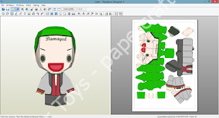 Mô hình giấy Joker Suicide Squade PaperCraft Template - đồ chơi giấy thủ công PaperCraft VN