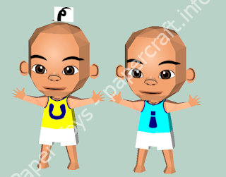 Mô hình giấy Upin Ipin Paper Template - ảnh 2 - đồ chơi giấy thủ công PaperCraft VN