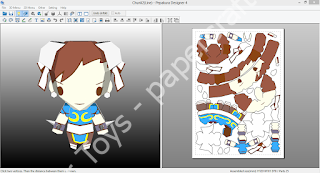 Mô hình giấy Chun-Li Street Fighter Papercraft Template - đồ chơi giấy thủ công PaperCraft VN
