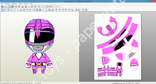 Mô hình giấy Pink Ranger of Mighty Morphin Power Rangers - ảnh 2 - đồ chơi giấy thủ công PaperCraft VN