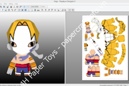 Mô hình giấy Vega Street Fighter Papercraft Template - đồ chơi giấy thủ công PaperCraft VN