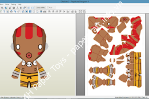 Mô hình giấy Dhalsim Street Fighter Papercraft Template - ảnh 2 - đồ chơi giấy thủ công PaperCraft VN
