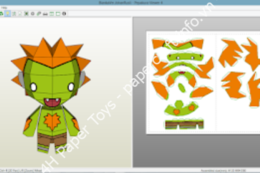 Mô hình giấy Blanka Street Fighter Papercraft Template - đồ chơi giấy thủ công PaperCraft VN