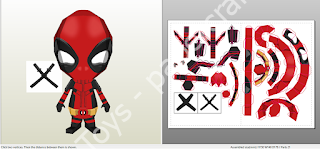 Mô hình giấy DeadPool Papercraft Template - đồ chơi giấy thủ công PaperCraft VN