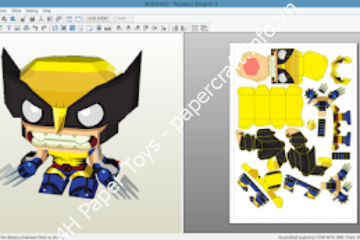 Mô hình giấy Wolverine X – Men PaperCraft Template - đồ chơi giấy thủ công PaperCraft VN