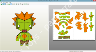 Mô hình giấy Blanka Street Fighter Papercraft Template - đồ chơi giấy thủ công PaperCraft VN