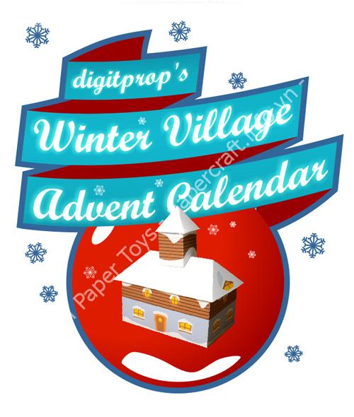 Mô hình giấy Winter village advent calendar - đồ chơi giấy thủ công PaperCraft VN