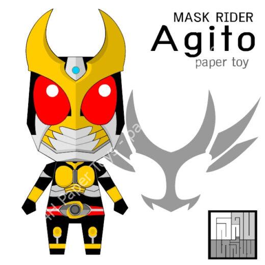 Mô hình giấy Mask rider Agito - đồ chơi giấy thủ công PaperCraft VN