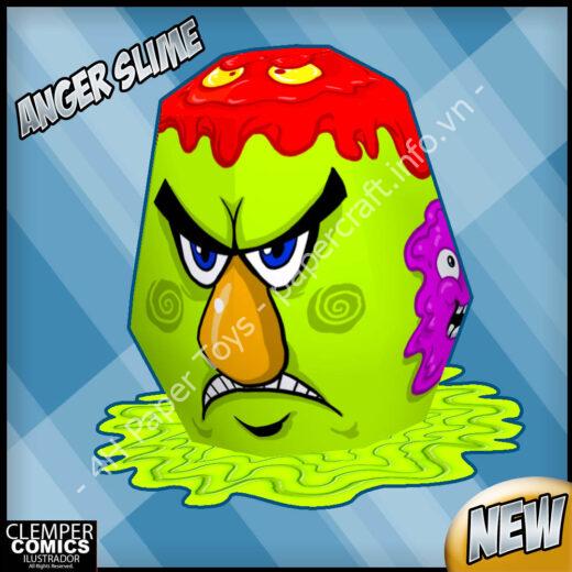 Mô hình giấy angry slime – papertoys clemper - ảnh 2 - đồ chơi giấy thủ công PaperCraft VN