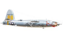 Mô hình giấy Martin Marauder – B-26 “Miss Arkansas” USAAF, 444th Squadron, 1943 - đồ chơi giấy thủ công PaperCraft VN