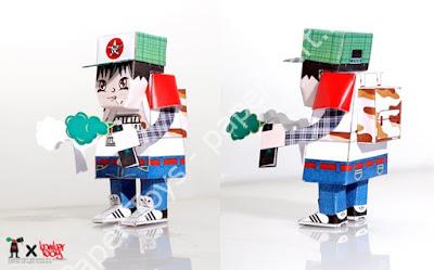 Bomber Boy Papertoy