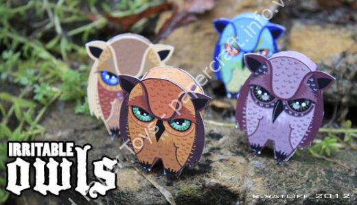Mô hình giấy Irritable Owls - đồ chơi giấy thủ công PaperCraft VN