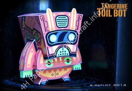 Mô hình giấy Tangerine Toil Bot – Robot - đồ chơi giấy thủ công PaperCraft VN