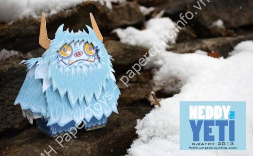 Mô hình giấy Neddy the Yeti - đồ chơi giấy thủ công PaperCraft VN