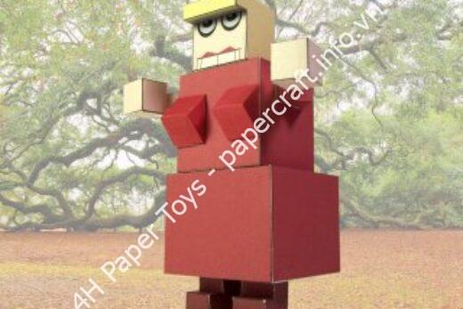 Mô hình giấy “Briquette” - đồ chơi giấy thủ công PaperCraft VN