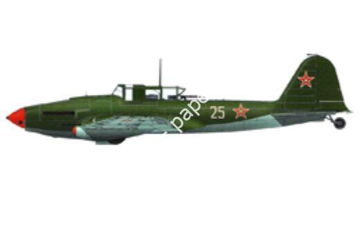 Mô hình giấy Il-2 Sturmovik – Il-2M3, Bulgarian Air Force Unknown Unit, 1949 - đồ chơi giấy thủ công PaperCraft VN