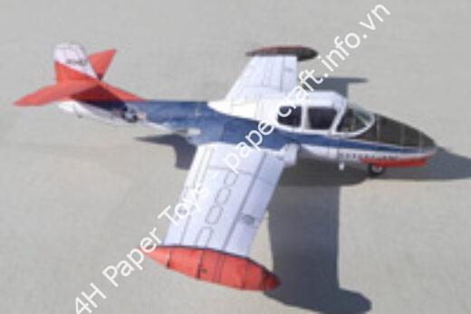 Mô hình giấy Cessna 407 – white version for you to create your own version - đồ chơi giấy thủ công PaperCraft VN
