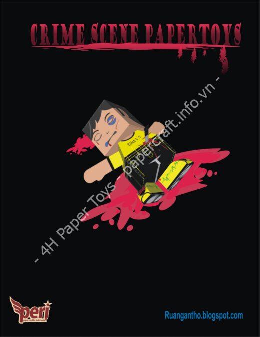 Mô hình giấy Crime Scene Papertoys - đồ chơi giấy thủ công PaperCraft VN