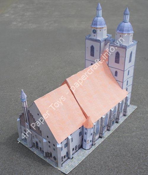Mô hình giấy Stadtkirche Wittenberg - ảnh 2 - đồ chơi giấy thủ công PaperCraft VN