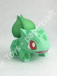 Mô hình giấy Bulbasaur (Pokémon) - đồ chơi giấy thủ công PaperCraft VN