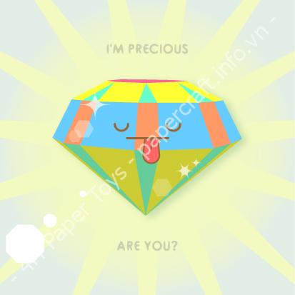 Mô hình giấy Ms. Diamond - đồ chơi giấy thủ công PaperCraft VN