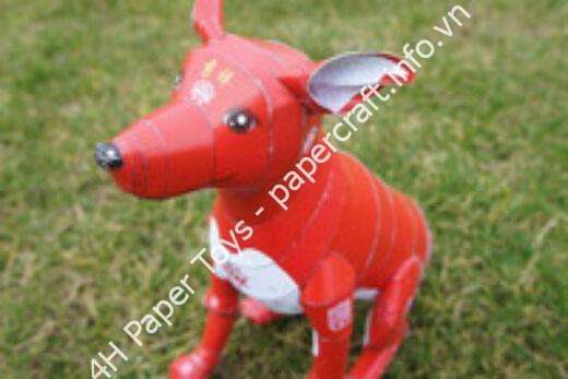 Mô hình giấy Dog – Jack the Jack Russell based on an actual dog (see info ) - đồ chơi giấy thủ công PaperCraft VN