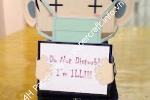 Mô hình giấy Do Not Disturb! Papertoy - đồ chơi giấy thủ công PaperCraft VN