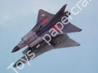 Mô hình giấy Saab Draken – J35F white version - đồ chơi giấy thủ công PaperCraft VN