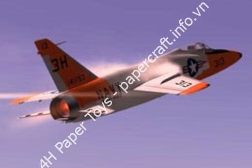 Mô hình giấy Grumman F11F-1 Tiger – ATU-222 NAS Kingsville, Texas, 1959 - đồ chơi giấy thủ công PaperCraft VN