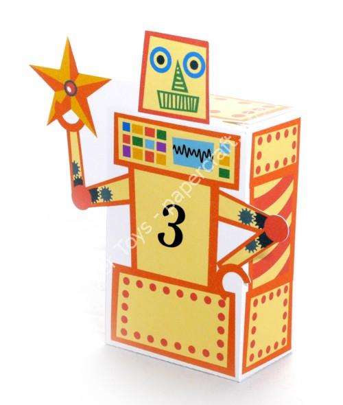 Mô hình giấy Christmas robots advent calendar - đồ chơi giấy thủ công PaperCraft VN