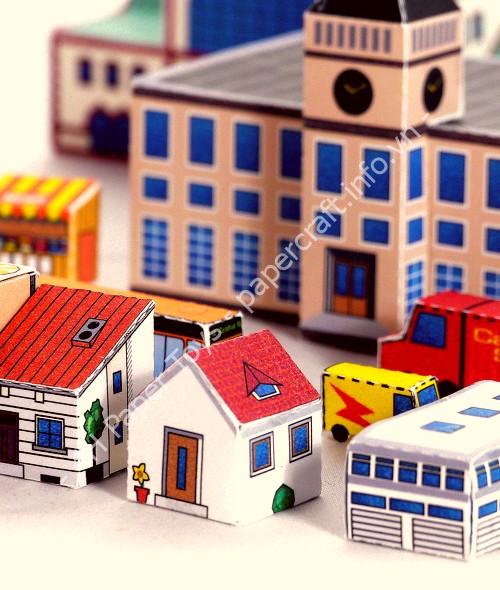 Mô hình giấy Micro city - đồ chơi giấy thủ công PaperCraft VN