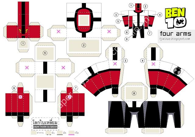 Mô hình giấy Four Arms from Ben 10