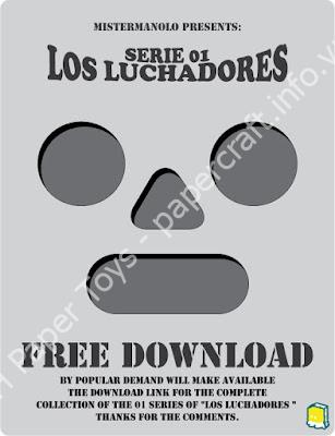 Mô hình giấy DESCARGA “LOS LUCHADORES” SERIE 01. - đồ chơi giấy thủ công PaperCraft VN