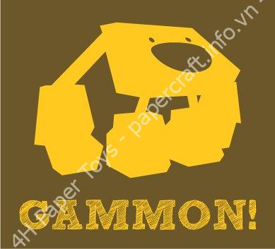 Mô hình giấy Gammon - đồ chơi giấy thủ công PaperCraft VN