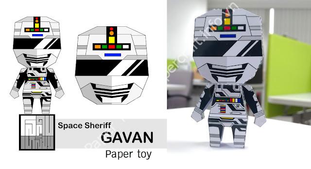 Mô hình giấy Space Sheriff GAVAN