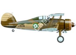 Mô hình giấy Gloster Gladiator – Egyptian Air Force Suez, 1942 , flown by Lt. Abou Zaid - đồ chơi giấy thủ công PaperCraft VN