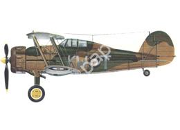 Mô hình giấy Gloster Gladiator – Royal Air Force France, 1940, “Shadow compensation”-paint scheme Download zipped pdf / 1 page / 1.7mb / downloaded 2124 times - đồ chơi giấy thủ công PaperCraft VN