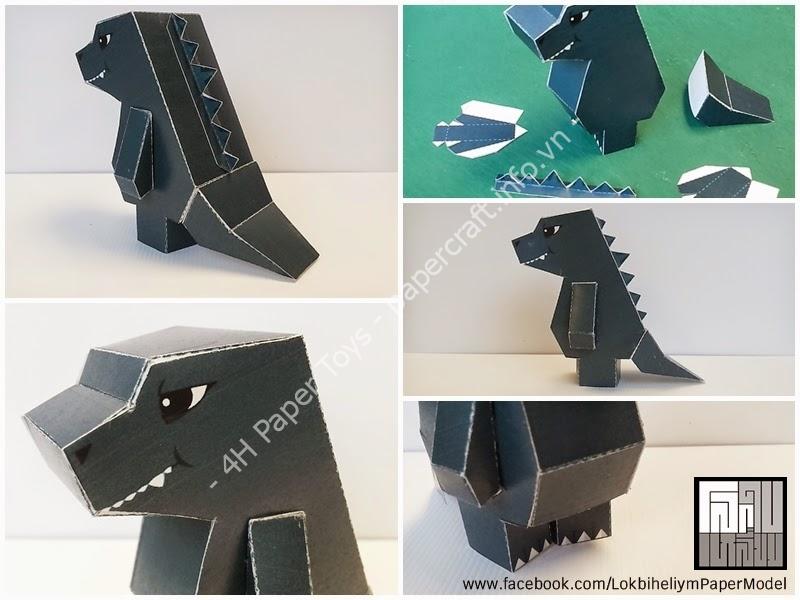 Mô hình giấy Godzilla