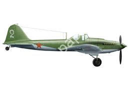 Mô hình giấy Il-2 Sturmovik – Il-2, V-VS, green early operational version, 1941 - đồ chơi giấy thủ công PaperCraft VN