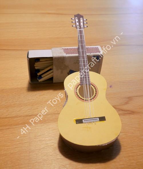 Mô hình giấy Guitar - đồ chơi giấy thủ công PaperCraft VN