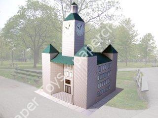 Mô hình giấy “Spayneville Court House” - đồ chơi giấy thủ công PaperCraft VN